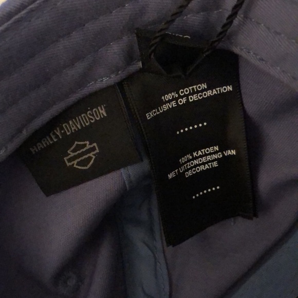 Harley Davidson Women’s Woven Club Crew Adjustable Baseball Cap Blue OS NWT - Picture 10 of 16